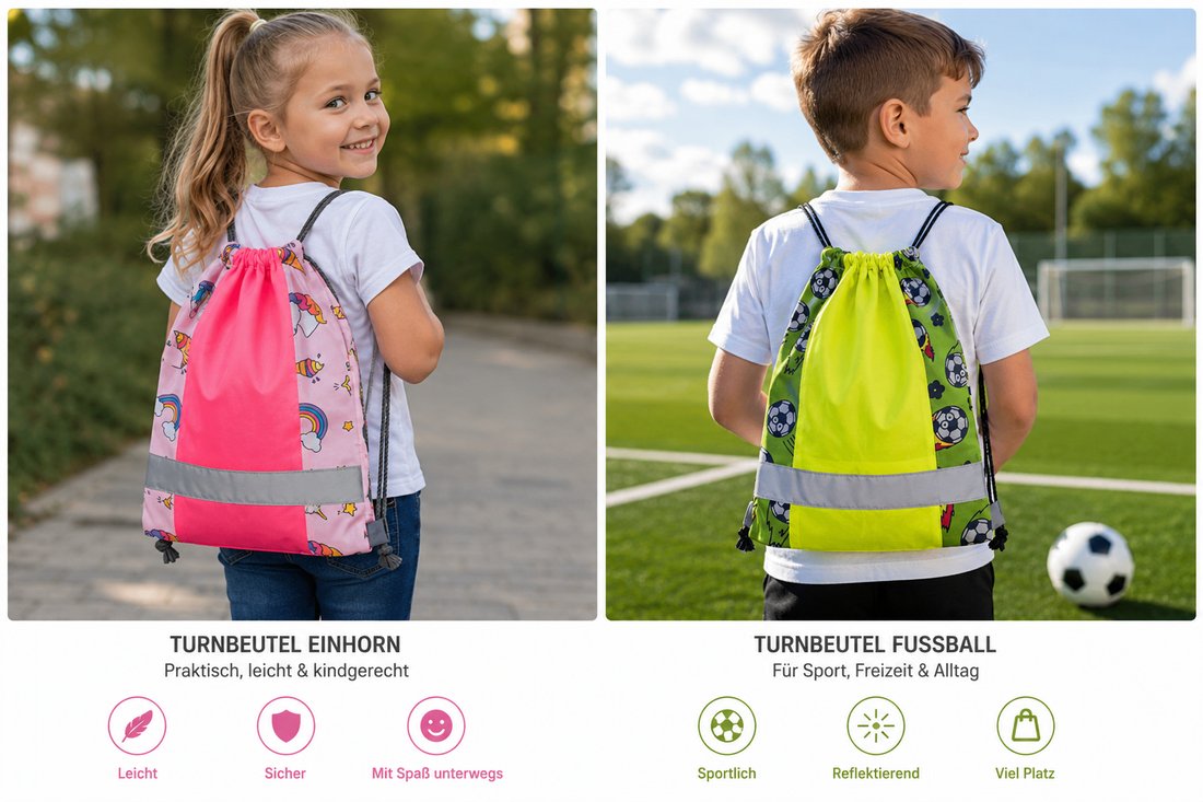 Neu bei AidKids: Reflektierende Sportbeutel für kleine Abenteurer