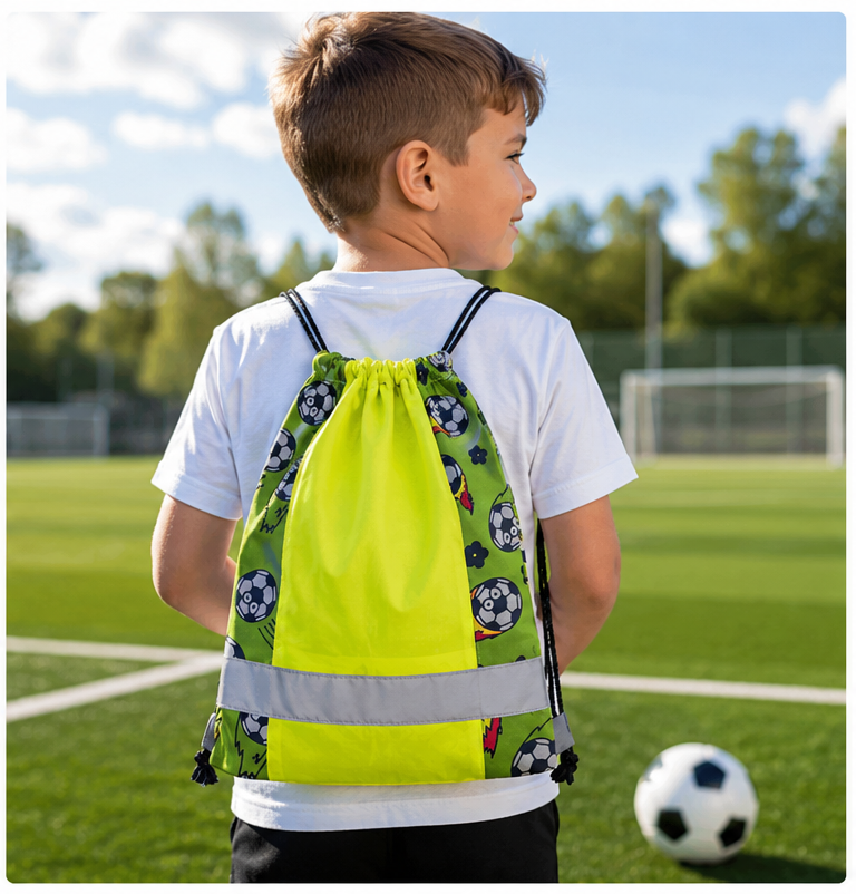 Einhorn / Fußball Reflektierender Sportbeutel